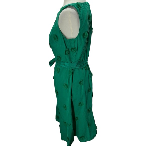 TALBOTS FLOWER APPLIQUE FIT-AND-FLARE DRESS - Picture 7 of 10